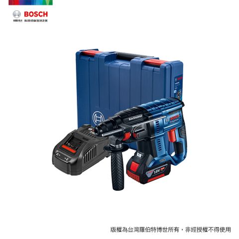 BOSCH 博世 18V 鋰電無碳刷免出力鎚鑽 GBH 180-LI 套裝組 4.0Ah