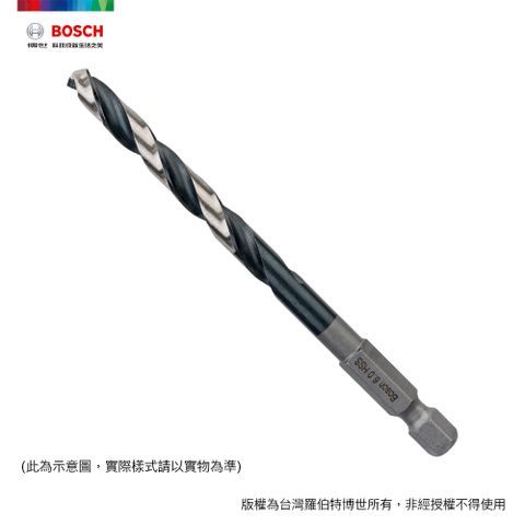BOSCH HSS-G 鐵工鑽頭 1/4吋六角柄 3.2 / 4.1mm