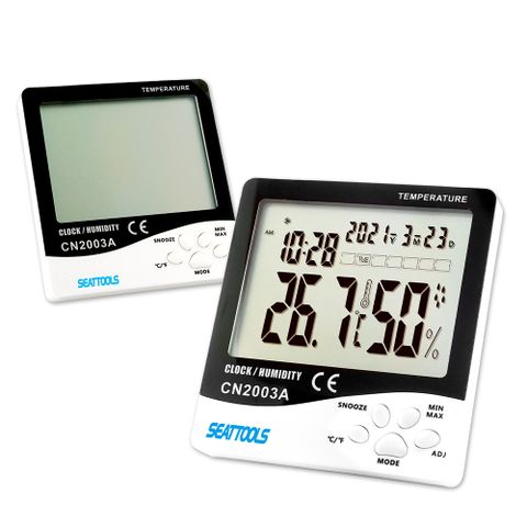 電子式溫濕度計 可站立壁掛 液晶螢幕 溫度計 濕度計 鬧鐘 電子鐘 簡約 溫溼度計 濕度計 數位鬧鐘 溼度計 環境監測 簡約溫濕度計 電子溫度計 630-TAHS