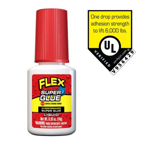 超強黏著力 獲UL認證Flex Super Glue飛速超級瞬間膠10g(液狀附刷) 美國製造