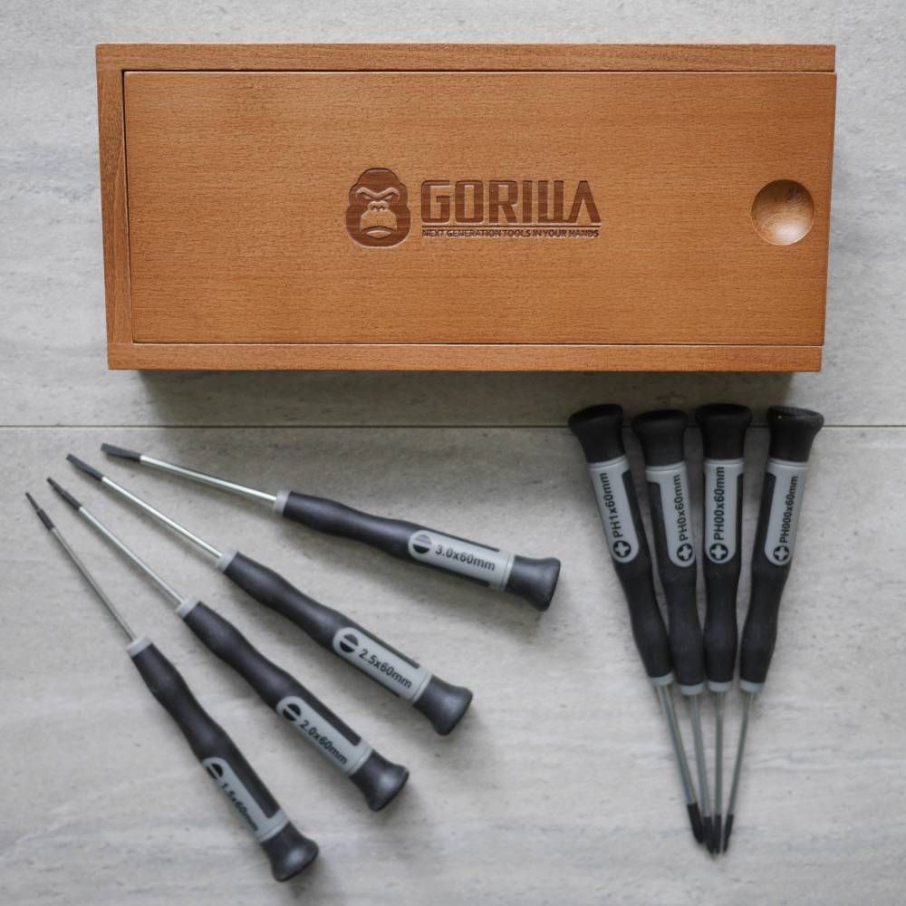 GORILLA 紳士質人手工具 高品質精密起子高質感木盒收納