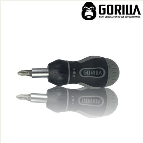 GORILLA 紳士質人手工具 省力短螺絲起子(7in1短棘輪起子)