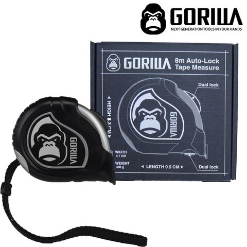 GORILLA 紳士質人手工具 自動剎車捲尺讓量測更加的安全