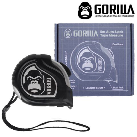 GORILLA 紳士質人手工具 自動剎車捲尺讓量測更加的安全