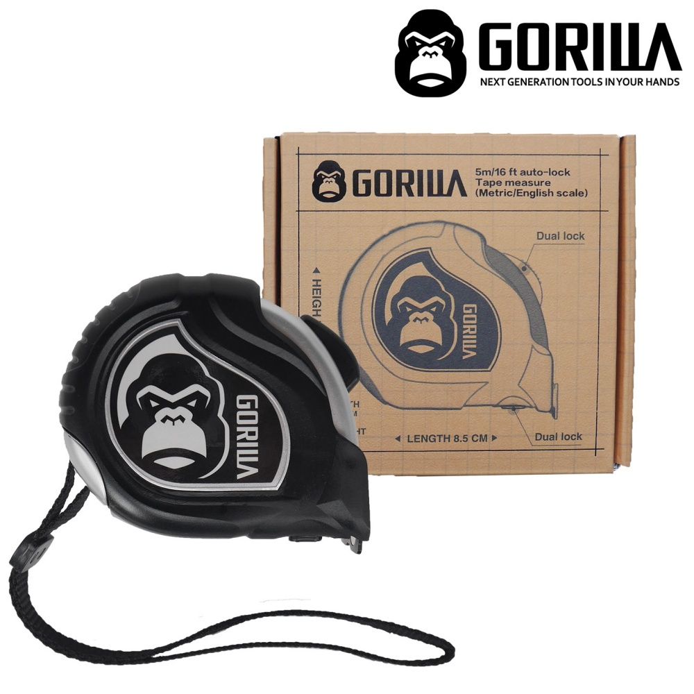 GORILLA 紳士質人手工具 自動剎車捲尺讓量測更加的安全