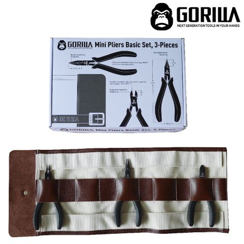 GORILLA 紳士質人手工具 經典工藝鉗組三入組(工藝斜口鉗、尖嘴鉗、圓嘴鉗)