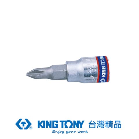KING TONY 專業級工具 1/4DR.十字起子頭套筒 (PH1/PH2/PH3/PH4) KT2031
