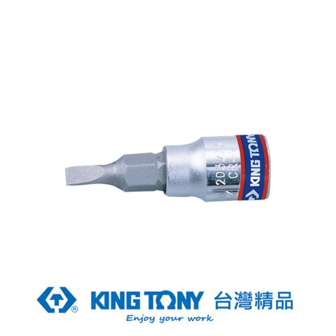 KING TONY 專業級工具 1/4DR. 一字起子頭套筒 (8mm/10mm) KT2032