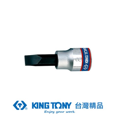 KING TONY 專業級工具 3/8 DR.一字起子頭套筒 10mm KT302210