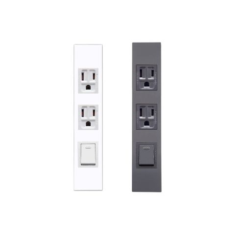 Panasonic 國際牌 AC插座+AC插座+開關 省空間面板