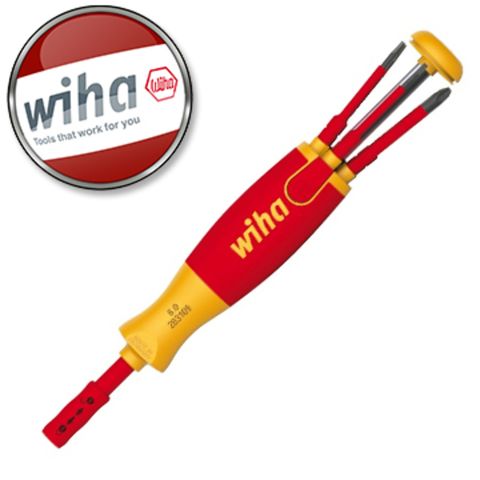 WIHA 威漢 6件絕緣一字/十字彈夾替換式起子 SB283109020