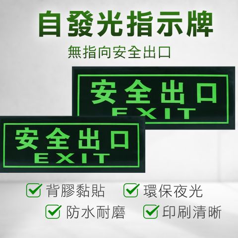 疏散標誌 2入 逃生指示燈 樓梯地板出口 停電逃生方向 免接電 夜光 逃生通道指示 逃生出口標誌 B-PSE33