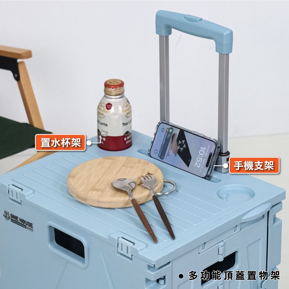 ANDYMAY2 櫻藤新型加固4輪折疊購物車-特大款(1入)
