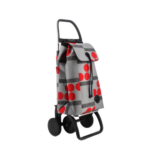 西班牙4L可變四輪時尚購物車 (LOGO紅灰)