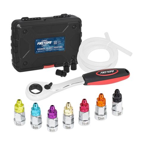 【良匠工具】免動力型剎車油抽取器套裝7件組6角套筒 (7,8,9,10,11,12mm,3/8")