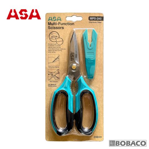 ASA 弧型刀刃多功能不鏽鋼剪刀 MPS-280
