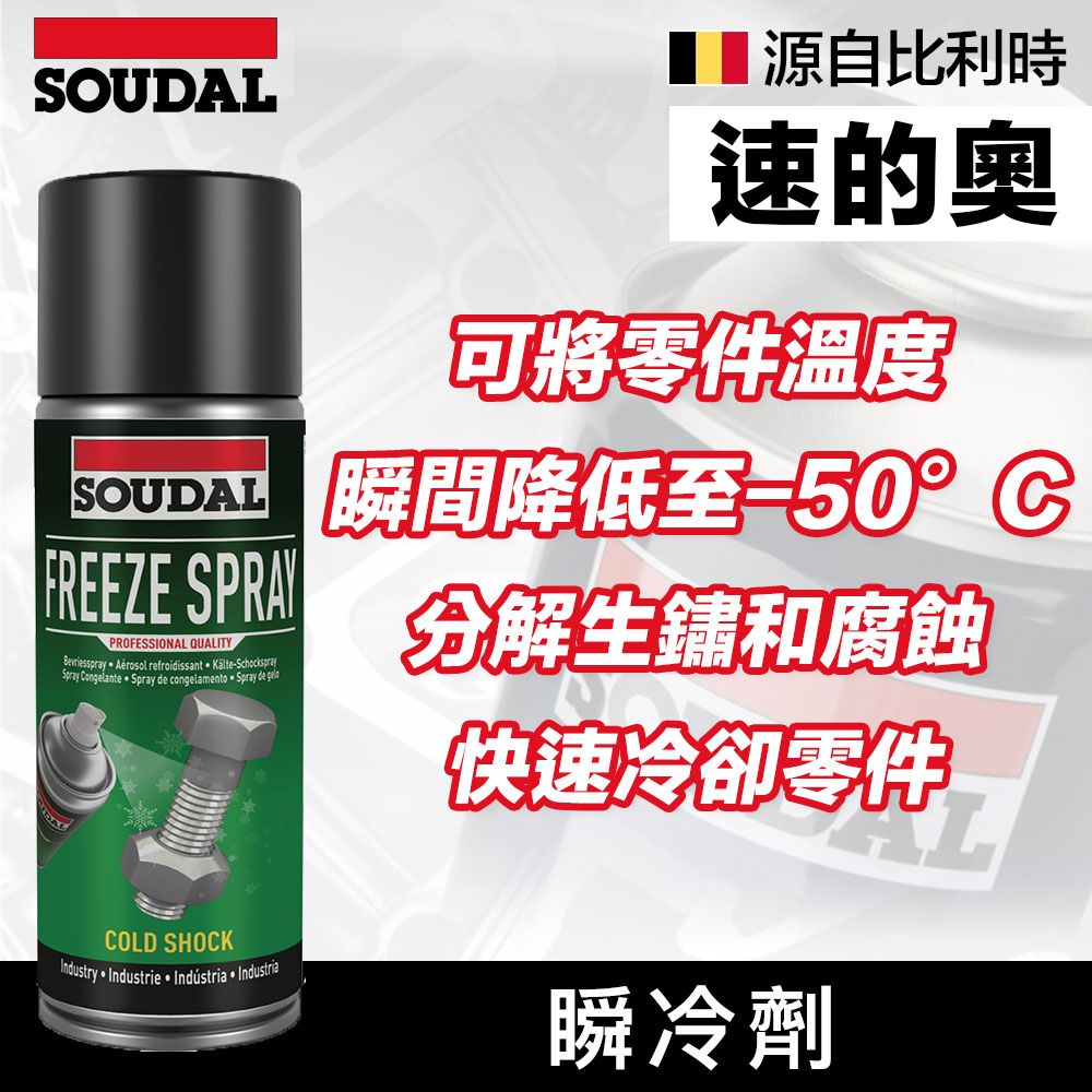 SOUDAL 速的奧 【比利時】Freeze Spray 瞬冷劑