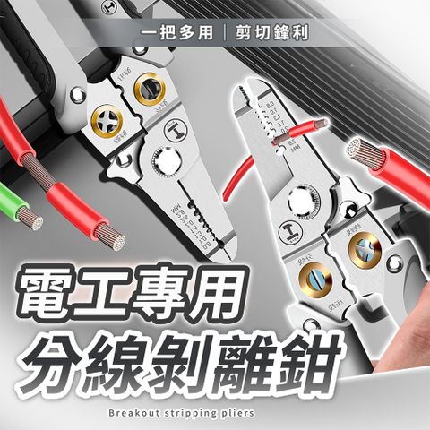 【幕日嚴選】快速剝線鉗 剪線鉗 端子鉗 斷線鉗 一鉗多用 ABS包膠手柄 不銹鋼材質 鎖扣開關設計
