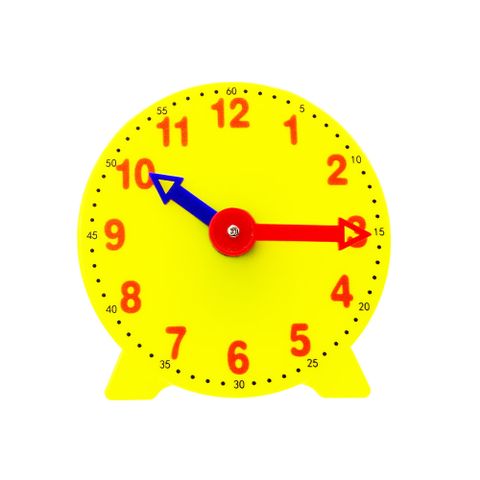12小時 兩針連動 數字教學時鐘 時鐘教材 長針分針 時間練習 時鐘學習玩具 幼教教具 時鐘教具 教學用品 180-CTA212