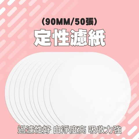 【職人實驗】185-FP90*5包 定性濾紙90mm 10張/包  實驗用品 慢速中速快速 吸收性強 過濾性佳 濾紙