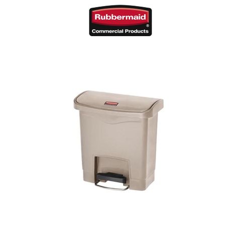 Rubbermaid 樂柏美 前踏式垃圾桶 15L 米色 1883455