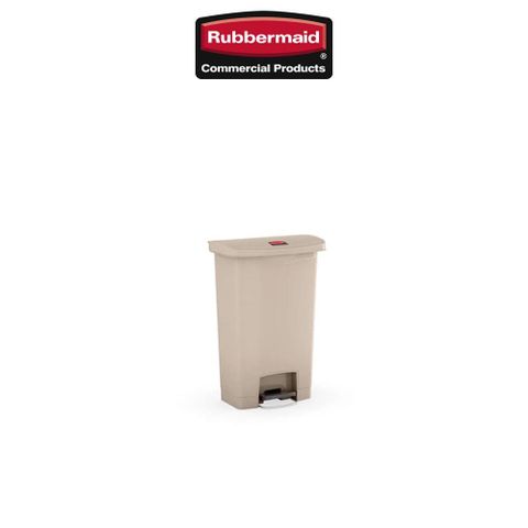 Rubbermaid 樂柏美 前踏式垃圾桶 50L 米色 1883458