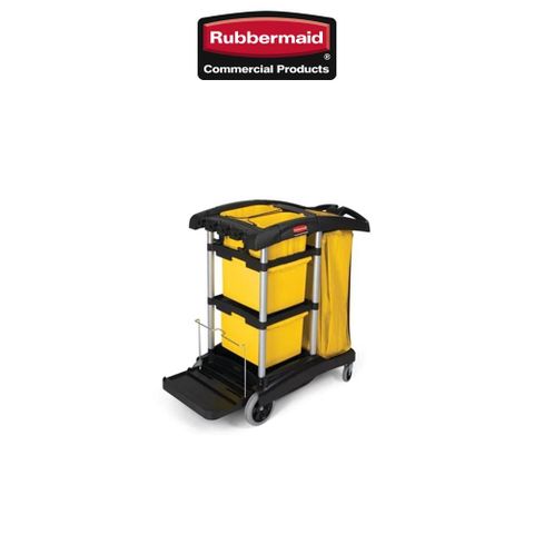 Rubbermaid 樂柏美 大容量清潔推車-帶儲存桶   FG9T7300BLA