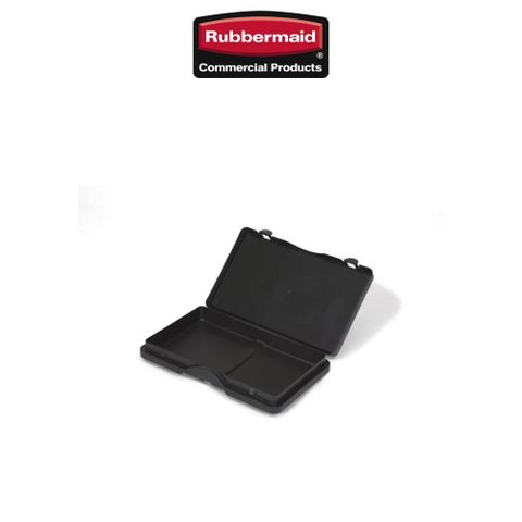 Rubbermaid 樂柏美 清潔推車垃圾桶蓋-帶文具盒 黑色  FG617900BLA