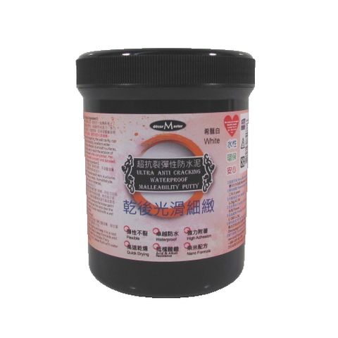 decorMaster居家修繕美化大師_超抗裂彈性防水泥-1.2kg / Ultra Anti Cracking Waterproof Putty