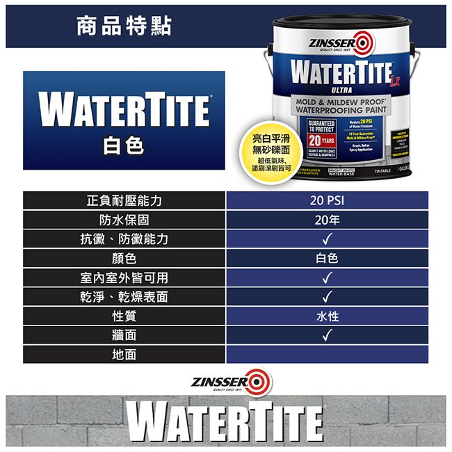 RUSTOLEUM 樂立恩 水淘汰全能防水漆 271098 (亮白色/946ml)