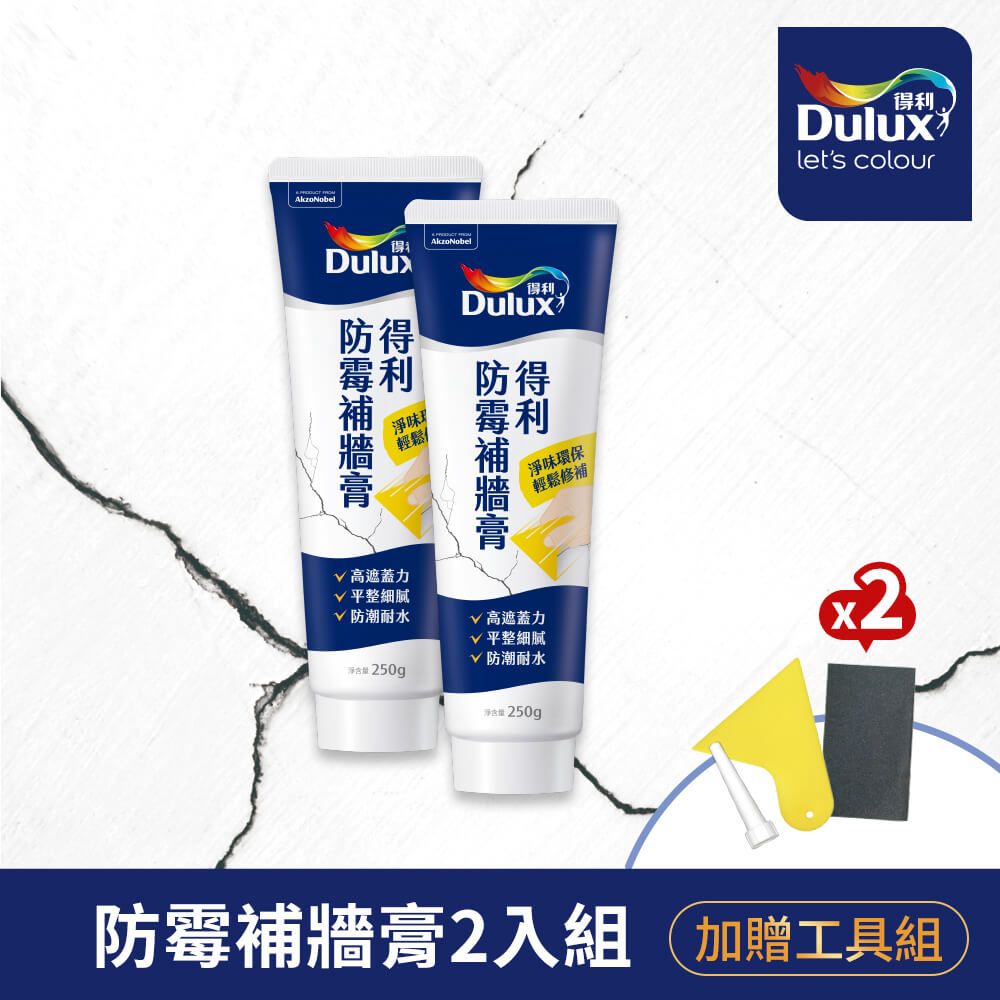 Dulux 得利塗料 A888 防霉抗菌補牆膏 2入組裝