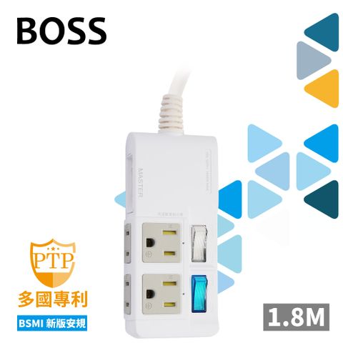 Boss 3開4插2P-3P正側延長線1.8米 K101