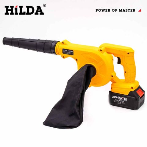 【HILDA】希爾達 21V鋰電鼓風機 充電吹風機 電動吹葉機 電池可用牧田替代