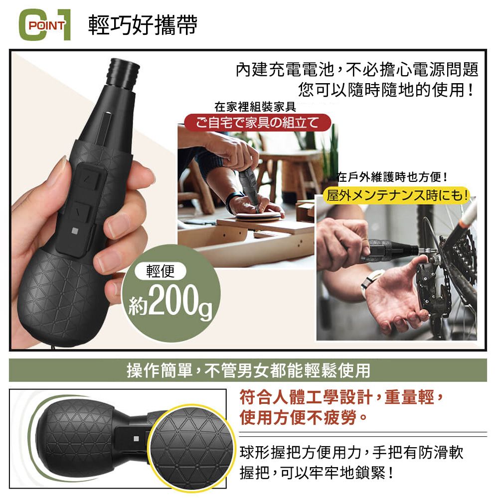  日本HAGOOGI輕便電動螺絲刀(電動起子 起子機 螺絲起子組 電動工具組 維修工具組 電動工具 家用工具組)