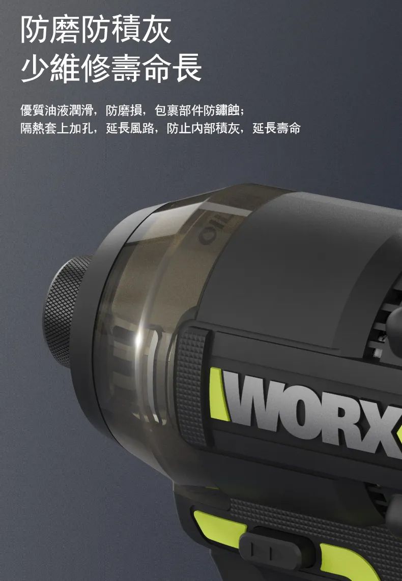 防磨防積灰少維修壽命長優質油液潤滑,防磨損,包裹部件防鏽蝕;隔熱套上加孔,延長風路,防止内部積灰,延長壽命WORK