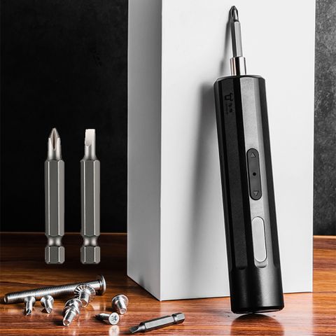 SAN-E 多功能電動螺絲刀套裝 充電式電動螺絲起子機組 3.6V鋰電家用小型精修螺絲刀 拆機維修工具三件套