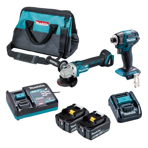 Makita 牧田 DGA406GX5 18V無刷雙機組DGA406+DTD173