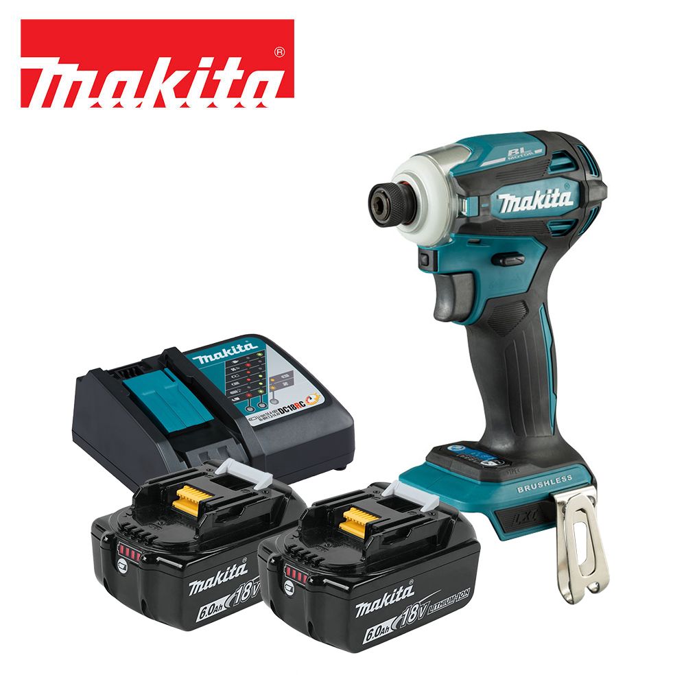 Makita 牧田   18V 鋰電無碳刷衝擊起子機 DTD172 6.0Ah*2 雙電快充套裝