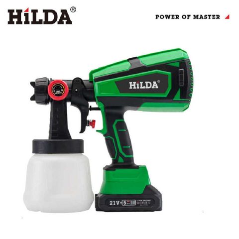 [ HILDA ] 希爾達 21V充電噴漆槍 一鍵啟動控制 可用牧田電池