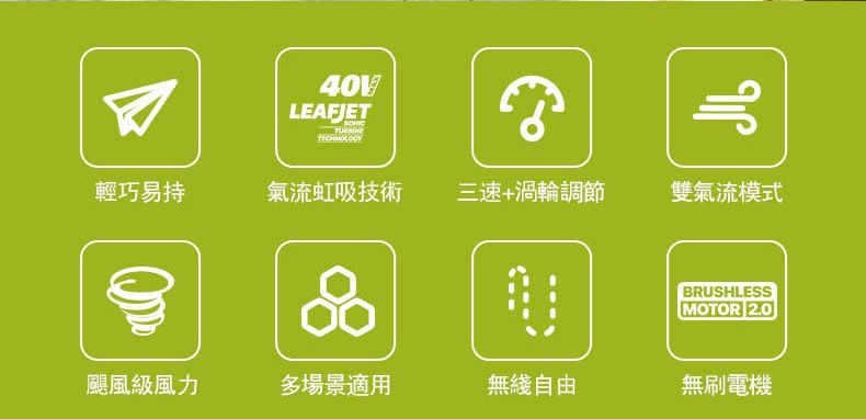 LEAFJET輕巧易持氣流虹吸技術三速+渦輪調節雙氣流模式BRUSHLESSMOTOR 2.0颶風級風力多場景適用無綫自由無刷電機