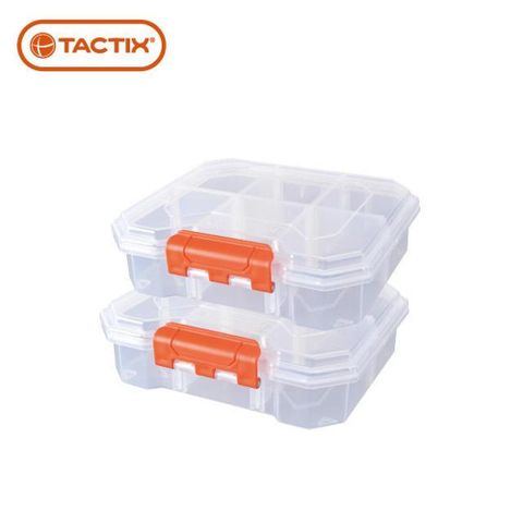 TACTIX 兩入透明六格小盒 TX-0650