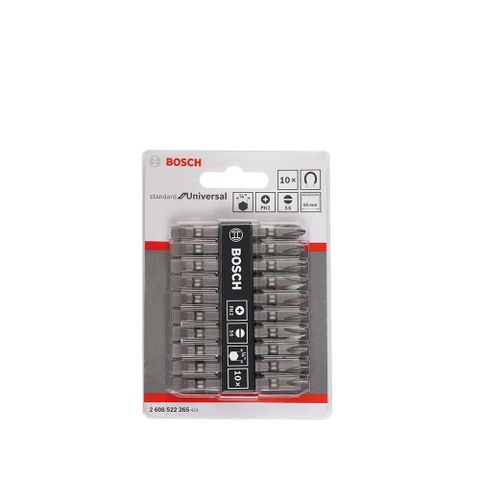 BOSCH 博世 一字_十字雙頭起子頭組 65mm 10支_卡