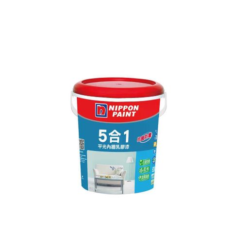 Nippon Paint 立邦 5合1內牆乳膠漆 平光 1加侖裝 現成色-白色