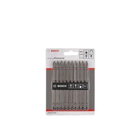 BOSCH 博世 一字/十字雙頭起子頭組 110mm 10支/卡