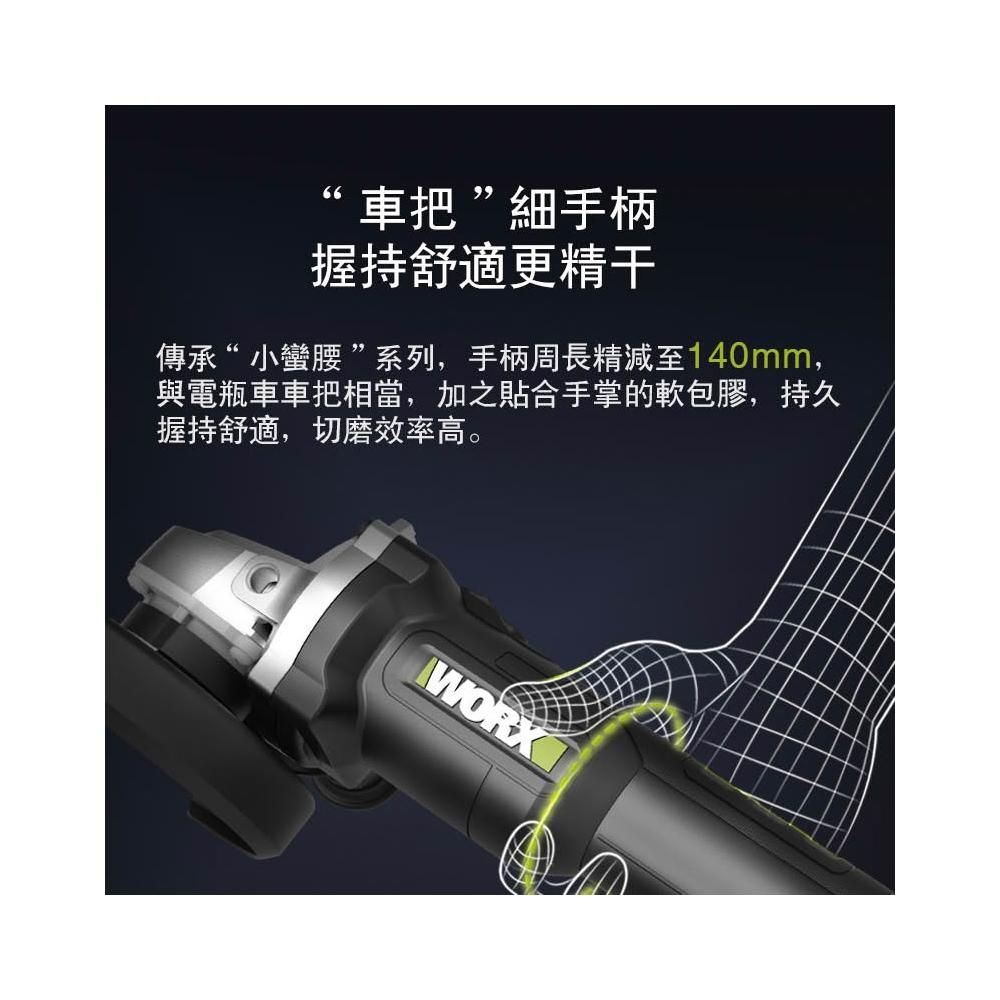 WORX 威克士 20V 100mm 砂輪機 磨切機 拋光機 鋰電 無刷 電動砂輪機 平面砂輪機 鋰電無刷平面砂輪機 WU806.9