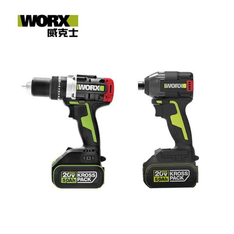 WORX 威克士 20V 無刷鋰電衝擊起子機 + 電鑽組合 (WU377+WU291D.9) WU291-4