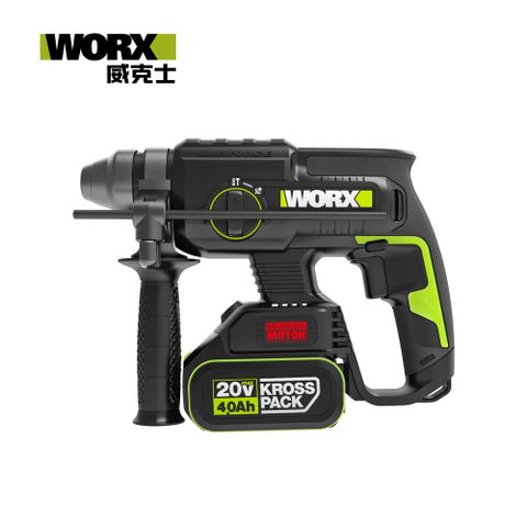 WORX 威克士 20V 22mm 多功能輕形鋰電無刷電鎚 雙電池 WU386.1