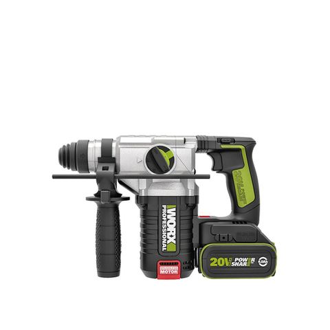 WORX 威克士 20V 24mm 三用鋰電無刷免出力鎚鑽 雙電套組(WU388.5)   WU388.5