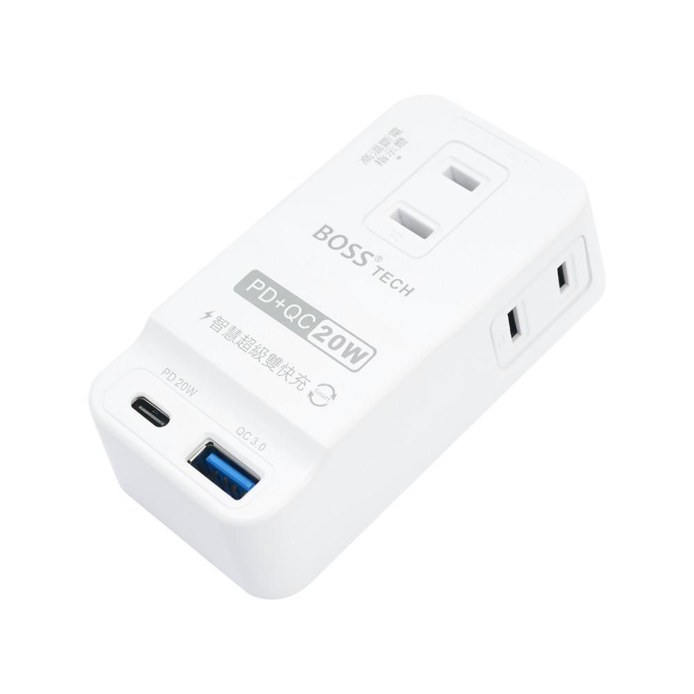 Boss  PD+QC 20W 智慧型極速充電2P插座 R-05P