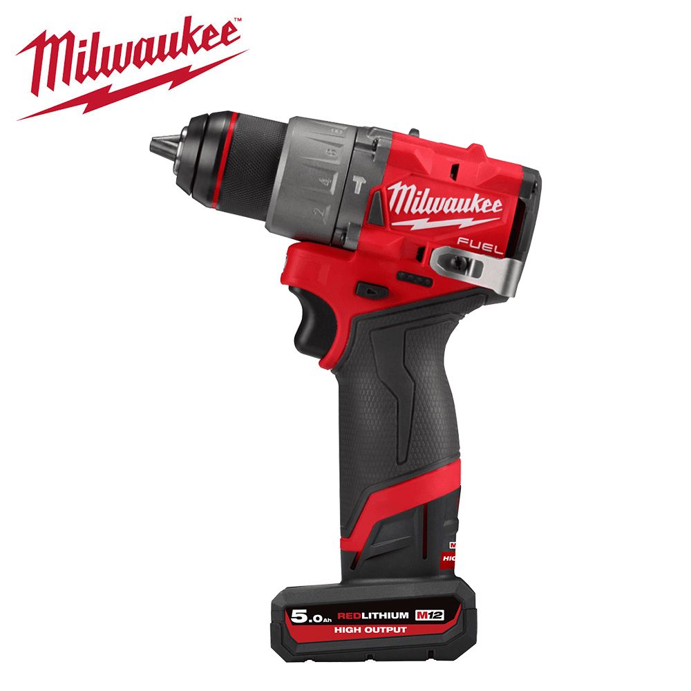 Milwaukee 美沃奇   12V鋰電無碳刷震動電鑽 5.0Ah單電套裝 M12FPD2-501